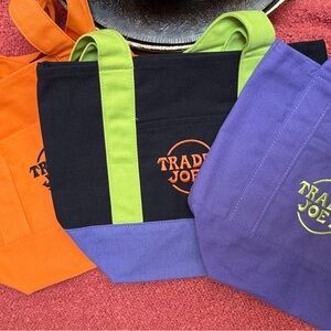 NWT Trader Joes Mini Halloween Tote Bags Bundle